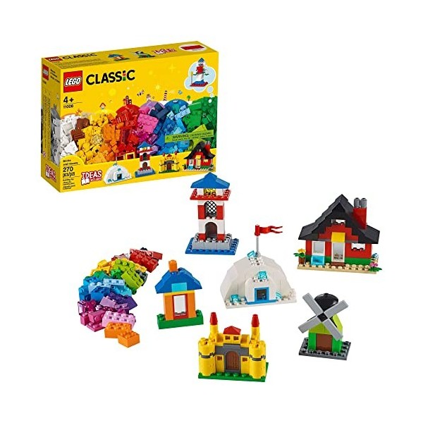 LEGO Classic Bricks and Houses 11008 Kids’ Building Toy Starter Set with Fun Builds to Stimulate Young Minds, New 2020 270 P