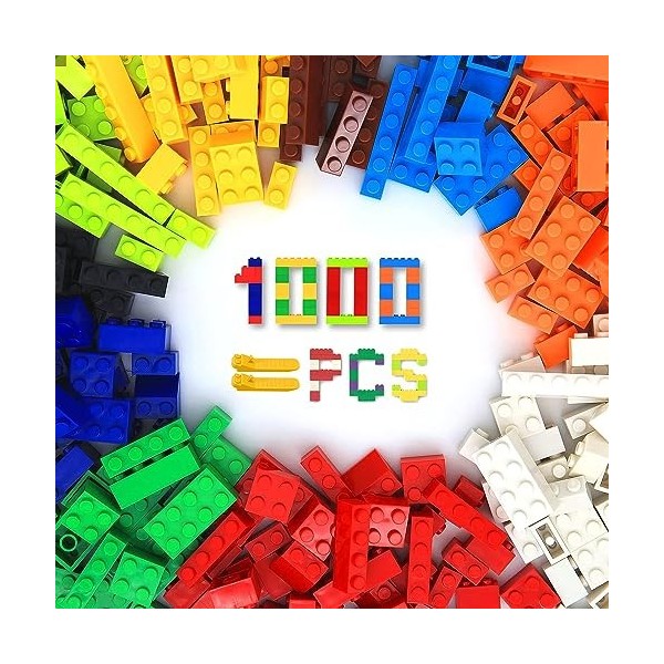 Gaoyong Briques de Construction de 1000 Pièces, Jouets de Blocs de Construction Compatible avec Toutes Les Grandes Marques po