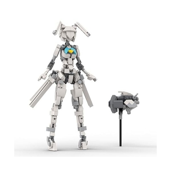 Cool Girl Mobile Suit Girl Robot Building Set, Mech Mechanical Girl Action Figure Mecha Armor Modèle 331Pcs Blocs de Construc