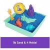 Kinetic Sand Set Bleu-avec 454 g cinétique Magique Original de Suède, 1 bac moules, 1 Pelle pour Jeu de Sable dintérieur cré