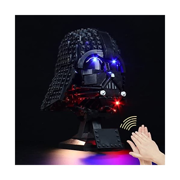 Kit DéClairage LED pour Lego Casque de Dark Vador,Kit de LumièRe a LED pour Lego 75304 Jeu de LumièRe,IdéE de Cadeau,Juste U