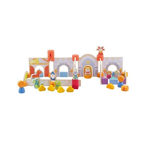 Trudi-83070 83070-Set constructions “Château Sevi” 51 pcs cm 38x23x5,5, 83070, Multicouleur