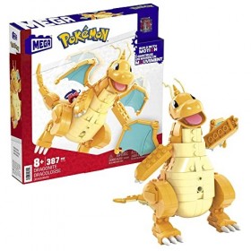 MEGA Pokémon Coffret de Construction Dracolosse de 388 pièces dont la nouvelle brique de mouvement pour animer la scène, Joue