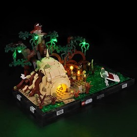 YEABRICKS LED Lumière pour Lego-75330 Star Wars Dagobah Jedi Training Diorama Modèle de Blocs de Construction Ensemble Lego 