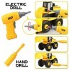 6 en 1 Démonter et Assembler Camion DIY Construction Véhicules Kit avec Jeu Perceuse Électrique pour Enfant Jeu éducatif de G