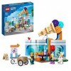 LEGO 60363 City La Boutique du Glacier, Jouet pour Enfants Dès 6 Ans avec Vélo Cargo et 3 Minifigurines, Cadeau danniversair