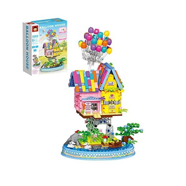 RuiDaXiang Kit Briques de Construction de Maison en Ballon pour Enfants avec lumières,Jouets créatifs de modèle de Bloc de Co