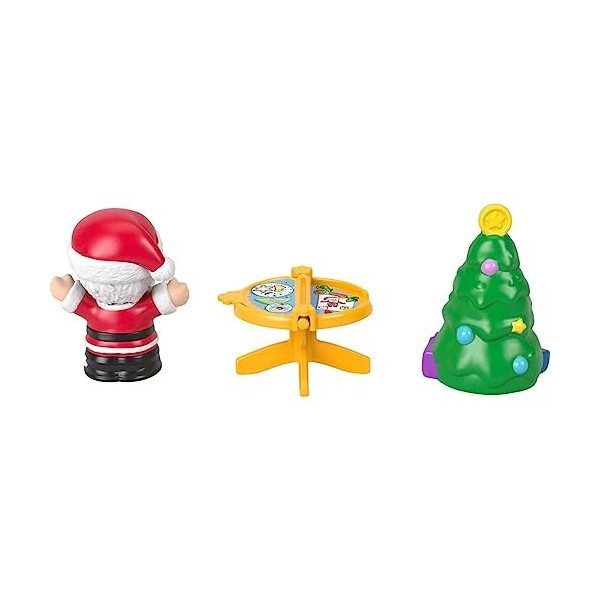 Fisher-Price Little People Ensemble de figurines de vacances Père Noël et arbre de Noël