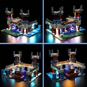Kit déclairage LED pour Lego 21186 Minecraft Le Château de Glace Modèles Non Inclus , LED Lumière pour Lego 21186 Minecraft