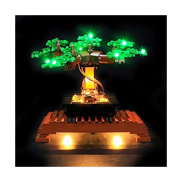 YEABRICKS LED Lumière pour Lego-10281 Creator Expert Bonsai Tree Green Modèle de Blocs de Construction Ensemble Lego Non In