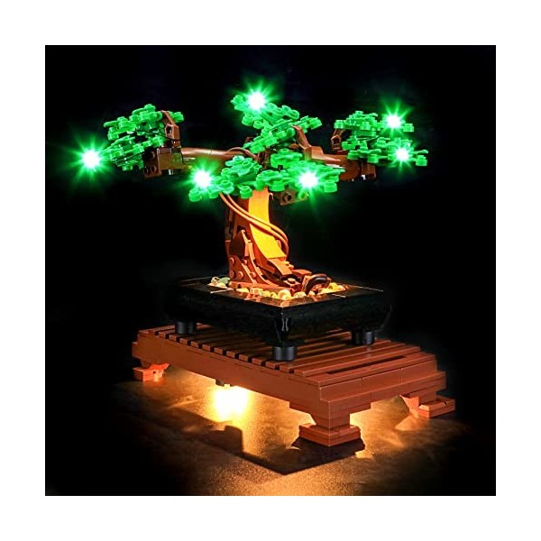 YEABRICKS LED Lumière pour Lego-10281 Creator Expert Bonsai Tree Green Modèle de Blocs de Construction Ensemble Lego Non In