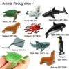 OOTSR Animaux Marins, Pack 24 Ensemble Jouet Animaux en Plastique Cynil Min Assortis, Jouets Réalistes Vie sous La Mer Figuri