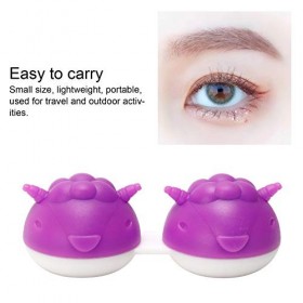 Lot de 12 étuis à lentilles de contact colorées, étui à lentilles de contact pour animaux mignons, support de boîte en vrac, 