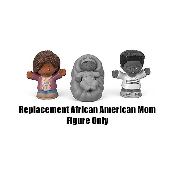 Pièce de rechange pour Little People Big Helpers Family Playset – FRM74 ~ Afro-Américain ~ Figurine maman de rechange