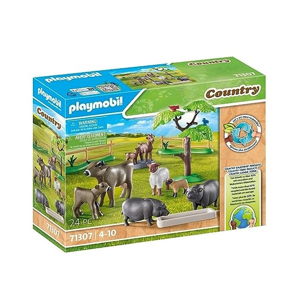 Playmobil 71307 Animaux de la Ferme, fabriqué avec Plus de 80% de matériaux recyclés ou biosourcés en Moyenne, Gamme Country 