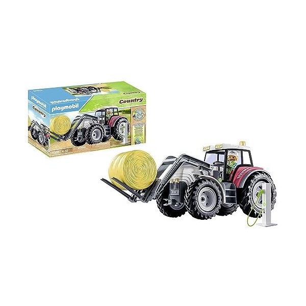 Playmobil 71305 Grand Tracteur électrique, fabriqué avec Plus de 80% de matériaux recyclés ou biosourcés en Moyenne, Gamme Co