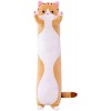 PEDEIECL Mignon Peluche Chat poupée en Peluche Oreiller poupée Jouets Chat Doux Animaux en Peluche Long Oreiller Jouets Chato