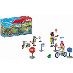 Playmobil City Life 71332 Classe sécurité routière, Apprentissage de la Circulation routière, Panneaux pour Apprendre Les règ