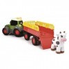 Dickie Toys Happy Animal Tracteur pour enfants à partir de 1 an avec étiquette animal, jouet de ferme, lumière et son 30 cm, 