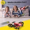 Holy Stone HS210F Mini Drone pour Enfants, 2-en-1 dintérieur RC Quadcopter avec Lumières LED, Mode datterrissage et de vol,