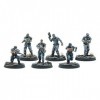 Fallout Wasteland Warfare: Enclave-Assault Force – 6 figurines, figurines en résine de qualité non peintes de 32 mm