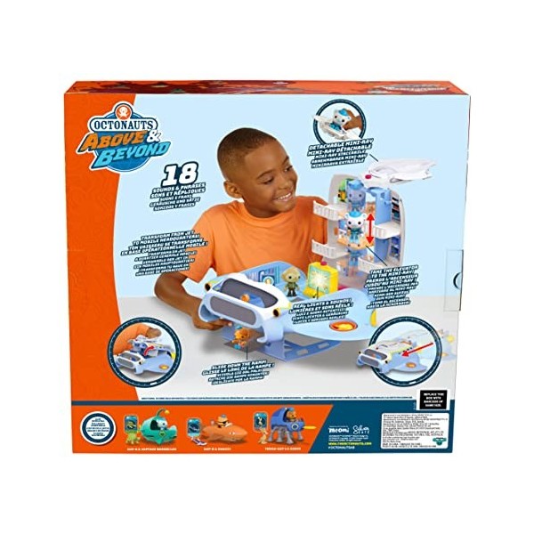 Octonauts 61128 Above & Beyond Octoray Transforming Playset 7 pièces 18+ lumières et Sons Multicolore