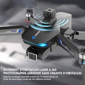 HYTOBP S189 MAX Drone avec Caméra 8K GPS professionnel Quadricoptère FPV WiFi 5G Transmission Moteur sans balais avec Deux Ca