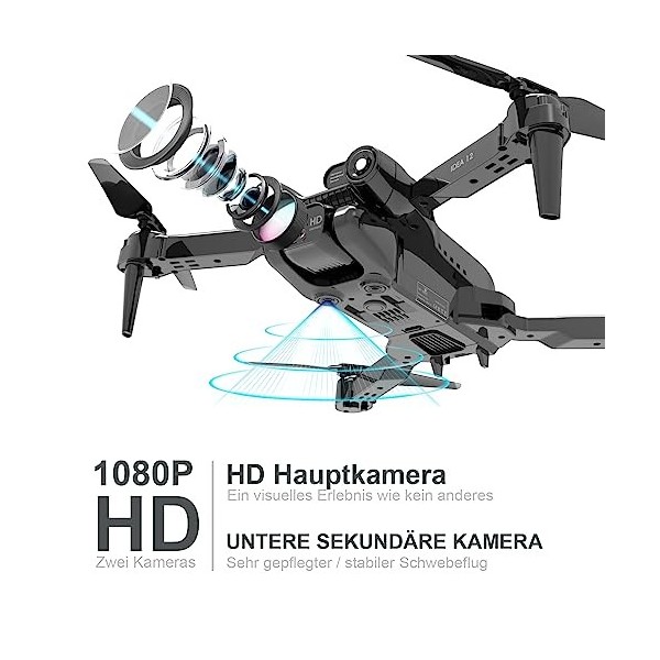 Drone avec 2 caméra réglage électrique caméra 360° active dévitement dobstacles WIFI FPV video quadcoptère télécommandé dro
