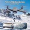 Drone avec caméra 1080P ajustable,IDEA16 5GHz WIFI FPV drones avec 2 caméras,Vitesse du drone 40km/h,moteur brushless,Drone 2