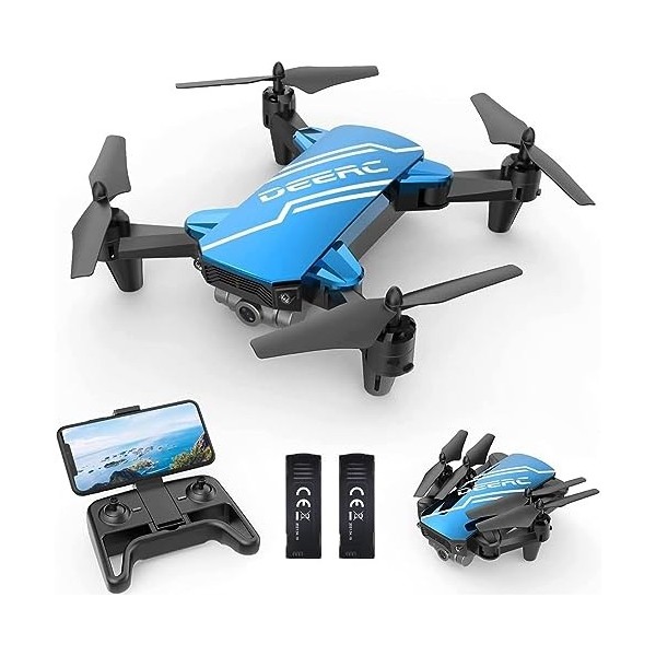 DEERC Mini drone D20 pour enfants avec caméra FPV HD 720p, quart rotor pliable pour garçons et filles avec maintien daltitud