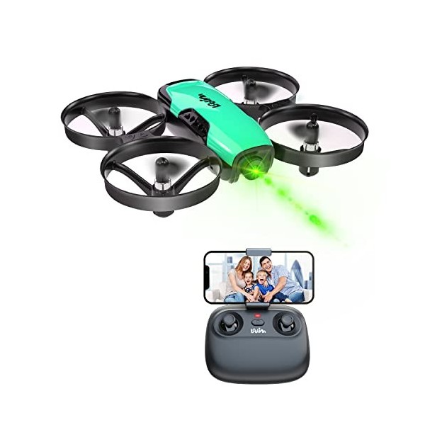 Loolinn | Drone avec Caméra pour Enfant - Mini Drone Quadricoptère Télécommandé avec Caméra Réglable, Photos et Vidéos en Tem