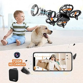 4DRC Mini Drone avec Caméra 720P WiFi FPV, 20 Minutes de Vol, Induction de Gravité, Vol de Trajectoire, Mode sans Tête, 360° 