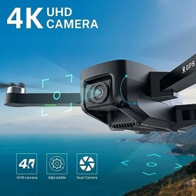 TEEROK T18S GPS Drone avec Caméra 4K UHD pour Adultes,RC Drone Moteur Sans Balais,Quadricoptère Pliable 5G WIFI FPV,Flux Opti