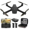 TEEROK T18 Drone Moteur Sans Balais avec Caméra pour Adultes,5GHz WIFI 1080P HD Caméra Drone FPV, Résistance Vent Classe 4 & 