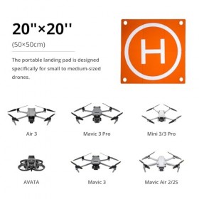 PGYTECH Drone Landing Pad Pro V2, Tapis D’atterrissage Pliable pour MAVIC 3/ DJI Air 2S/ DJI FPV/ Mavic Mini 2/ Mavic Mini/ M