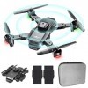 OBEST Drone avec Caméra 4K,Drone Radiocommandé Deux Caméras,Hélicoptère Télécommandé Évitement d’Obstacles à 360 Degrés,24-30