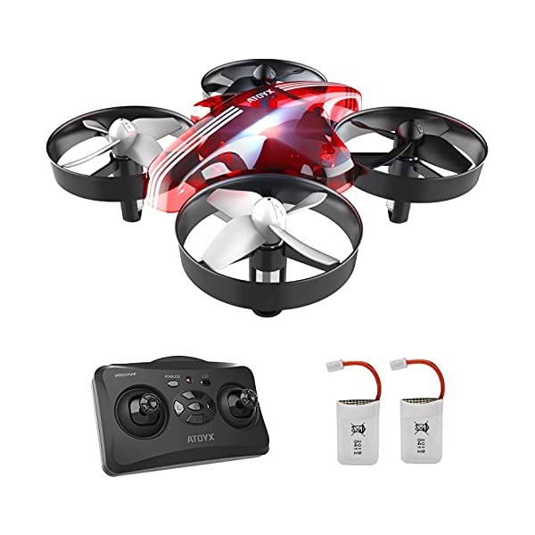 ATOYX Jouets dintérieur Drone Enfant Hélicoptère Télécommandé Quadcopter avec Mode sans Tête Avion Mini avec Télécommande Jo