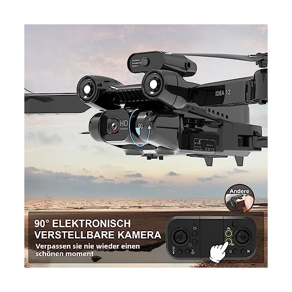 Drones avec double caméra pour adultes-F190 Drone avec étui de tran