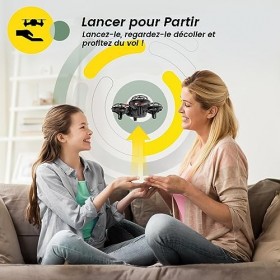 Holy Stone HS420 Mini drone avec caméra pour enfants, quadricoptère RC avec 3 piles longue durée de vol, transmission Wifi, t