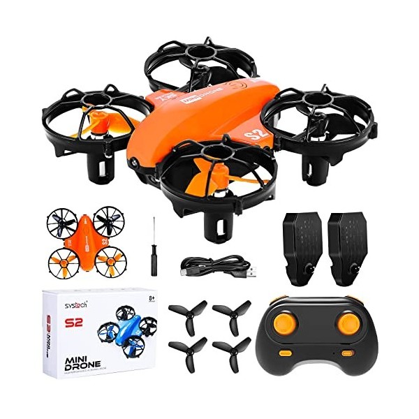 NMY Mini Drone Pour Enfants, QuadricoptèRe Rc Avec LumièRes Led, Drone De  Combat, Protection DHéLice à 360°, Mode Sans TêTe