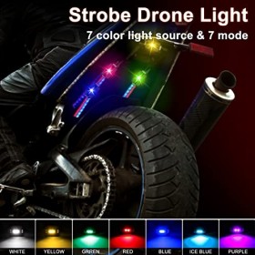 Funmo Lumières Stroboscopiques pour Drone, 6 Pièces 7 Couleurs Lumière Stroboscopique de Drone Lumière Anti-collision Lumière