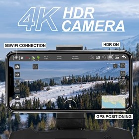NMY S38 Drone Camera 4k,GPS Drone de transmission 5G WIFI FPV, 50 minutes de vol sur 2 batteries, Moteur sans balais, Contrôl