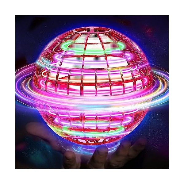 Boule Volante Lumineuse, Magique Balle Volante Flying Orbi Boomerang Ball Spinner, Ballon Volant Lumineux Drone Hoverball, Jo