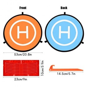 Jinlaili 55 CM Drone Landing Pad, Tapis D’atterrissage Pliable étanche, Tapis D’atterrissage Pliable Universel pour DJI Air 2