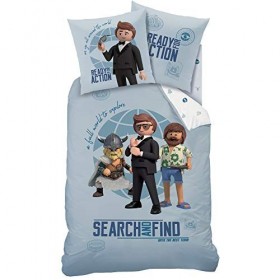 Playmobil Sets de Housses de couettes, Bleu, 140 x 200 cm