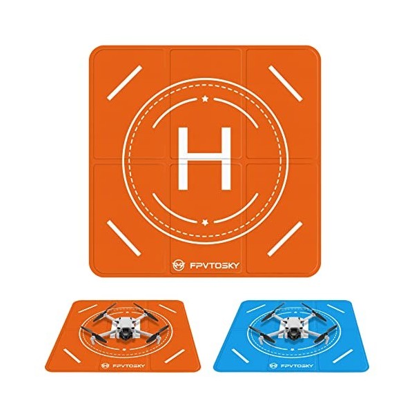 FPVtosky Plaque datterrissage pour drone, Plaque datterrissage étanche double face, pliable rapidement, pour DJI Mini 3 Pro