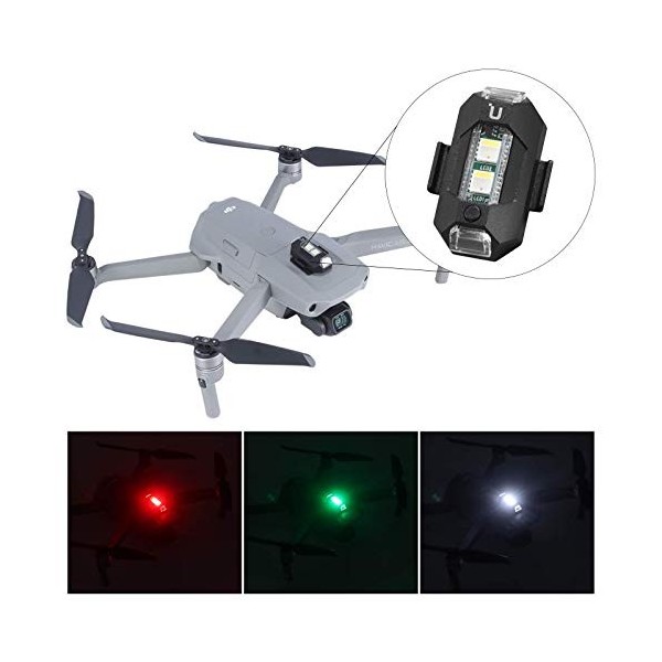 DR-02 Drone Lumière Stroboscopique pour Drone Compatible avec le DJI Mavic AIR 2 Pro Inspire 2 Pro etc,Mini Lampe pour Drone 