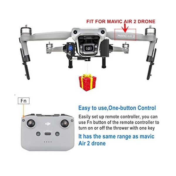 Hanatora - Dispositif de libération de la charge utile pour drone DJI Mavic Air 2 - Kit de recherche et de sauvetage