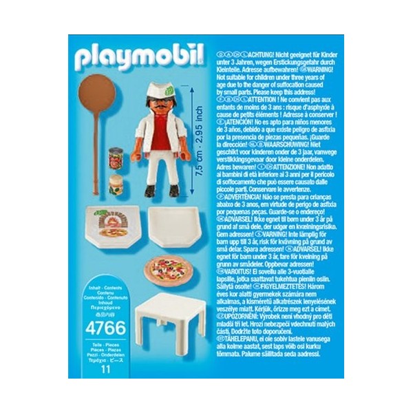 Playmobil - 4766 - Jeu de Construction - Pizzaiolo