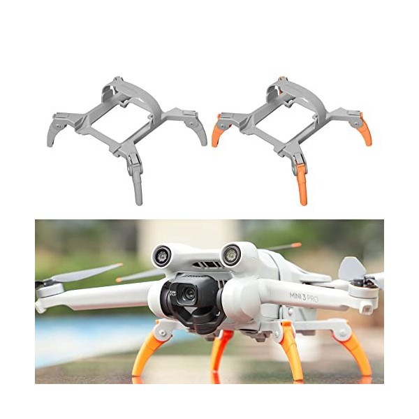 Sekepingo Train Datterrissage Pieds Drones Pliable 30 mm Hauteur Trépied avec Dispositif de Protection, Landing Gear pour Dr